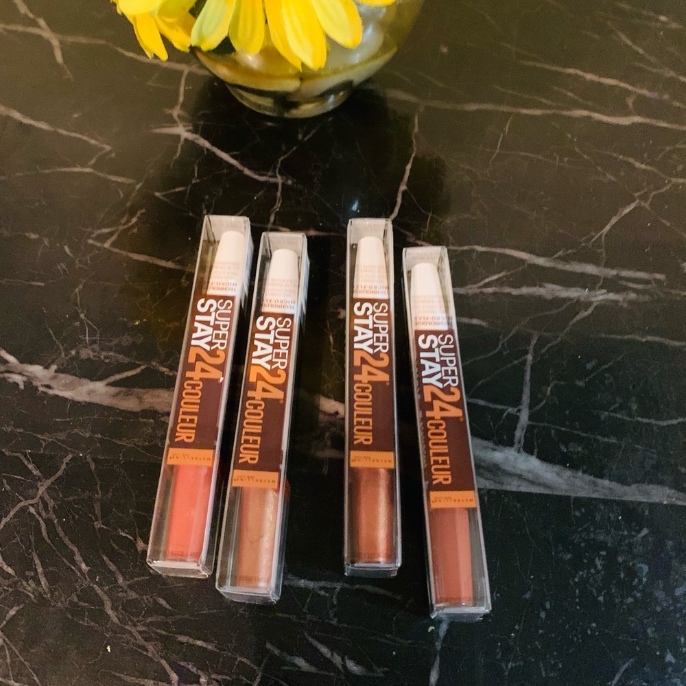 Maybelline SuperStay 24h gloss pink an brown